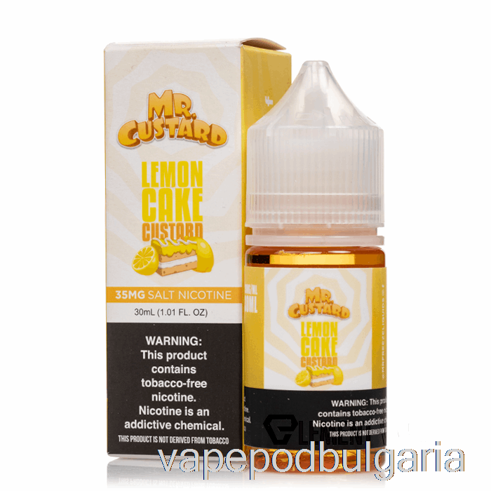 Vape Течности Lemoncake Custard - Mr Custard Salts - 30ml 50mg